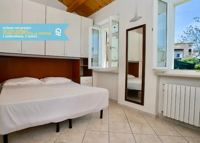 Apartamento Numana, Delizioso Cielo-terra A 150mt Dal Mare - N099 *